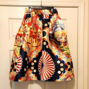 Colorful Patterned Full Skirt. No Pockets. Never Worn.